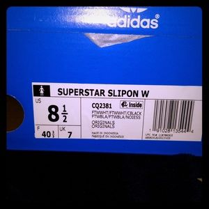 Adidas superstar slip on sz 8.5 women